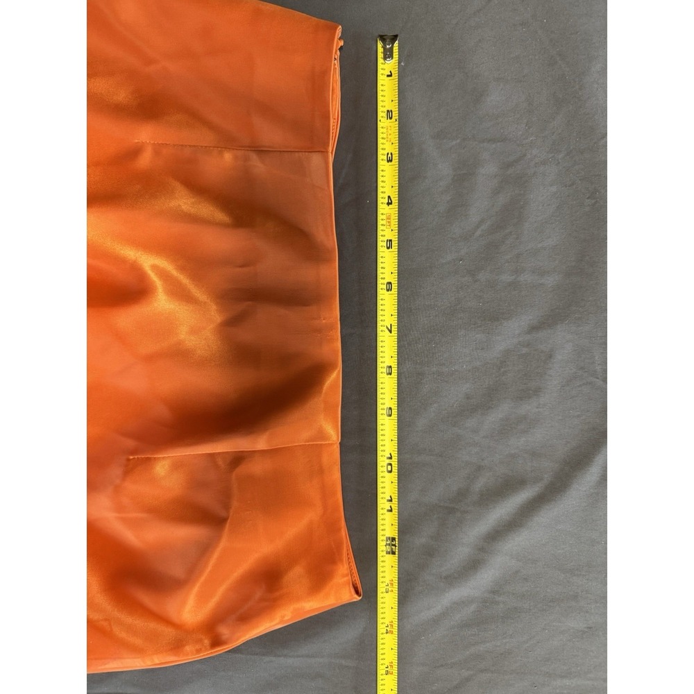 Grey lab Los Angeles Size Small Orange High Waist Mini Skirt Side Zipper - Picture 5 of 6